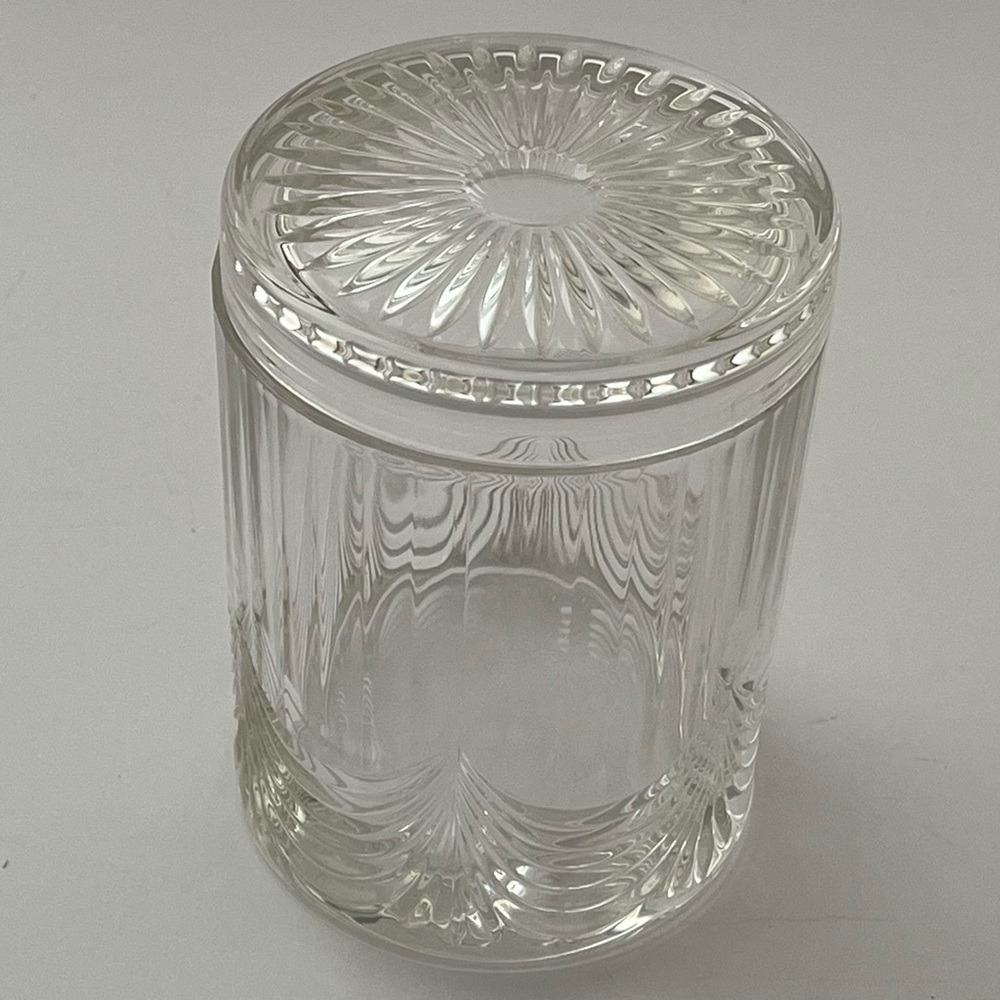Royal Crystal Rock Lead Crystal Canister Storage Candy Jar With Lid 7"